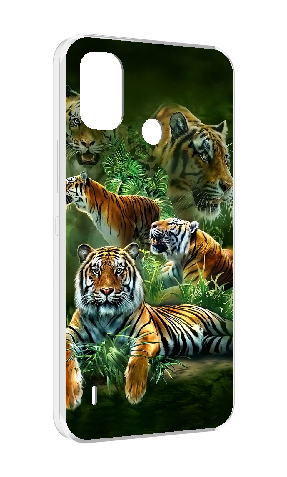 

Чехол MyPads Тигры для Itel A48, Прозрачный, Tocco