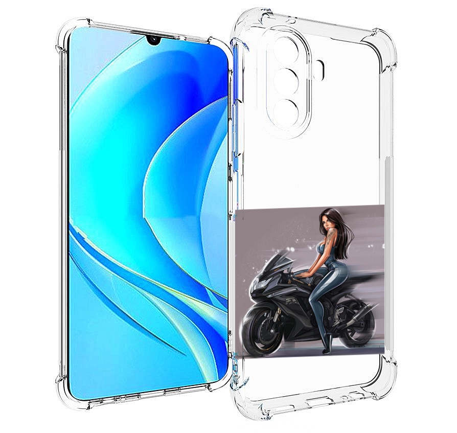 

Чехол MyPads девушка-на-мотоцикле для Huawei Nova Y70 / Nova Y70 Plus (MGA-LX9N), Прозрачный, Tocco