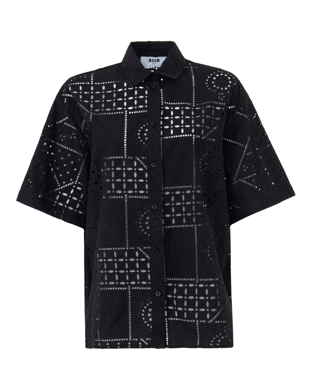 

Рубашка женская MSGM 3242MDE110 черная 42 IT, Черный, 3242MDE110