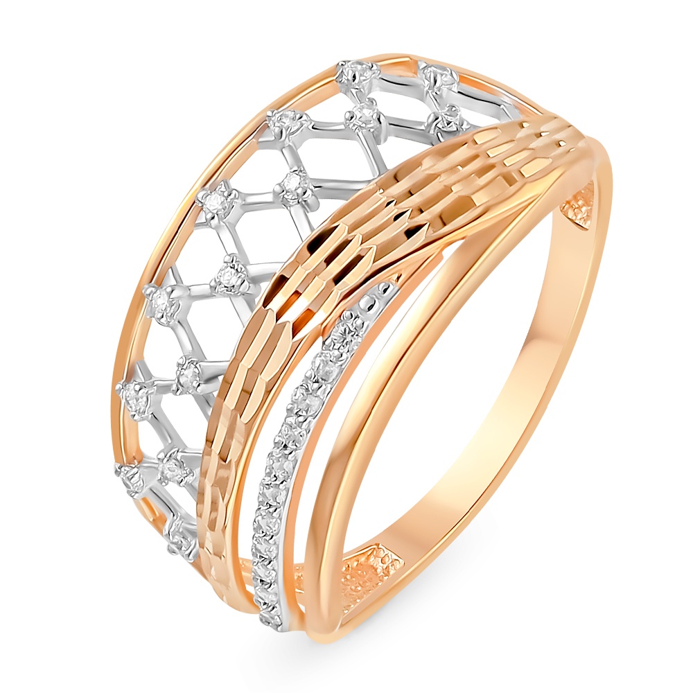 

Кольцо из красного золота с фианитом р. , 585Gold 301011435, 301011435