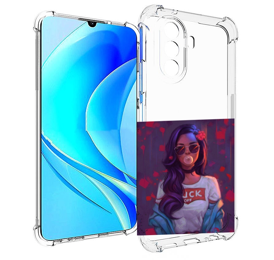 

Чехол MyPads девушка-с-жвачкой женской для Huawei Nova Y70 / Nova Y70 Plus (MGA-LX9N), Прозрачный, Tocco
