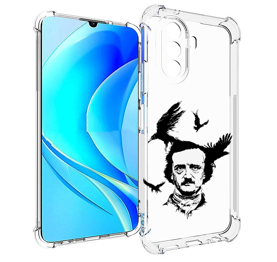 

Чехол MyPads Эдгар Аллан черно белый для Huawei Nova Y70 / Nova Y70 Plus (MGA-LX9N), Прозрачный, Tocco