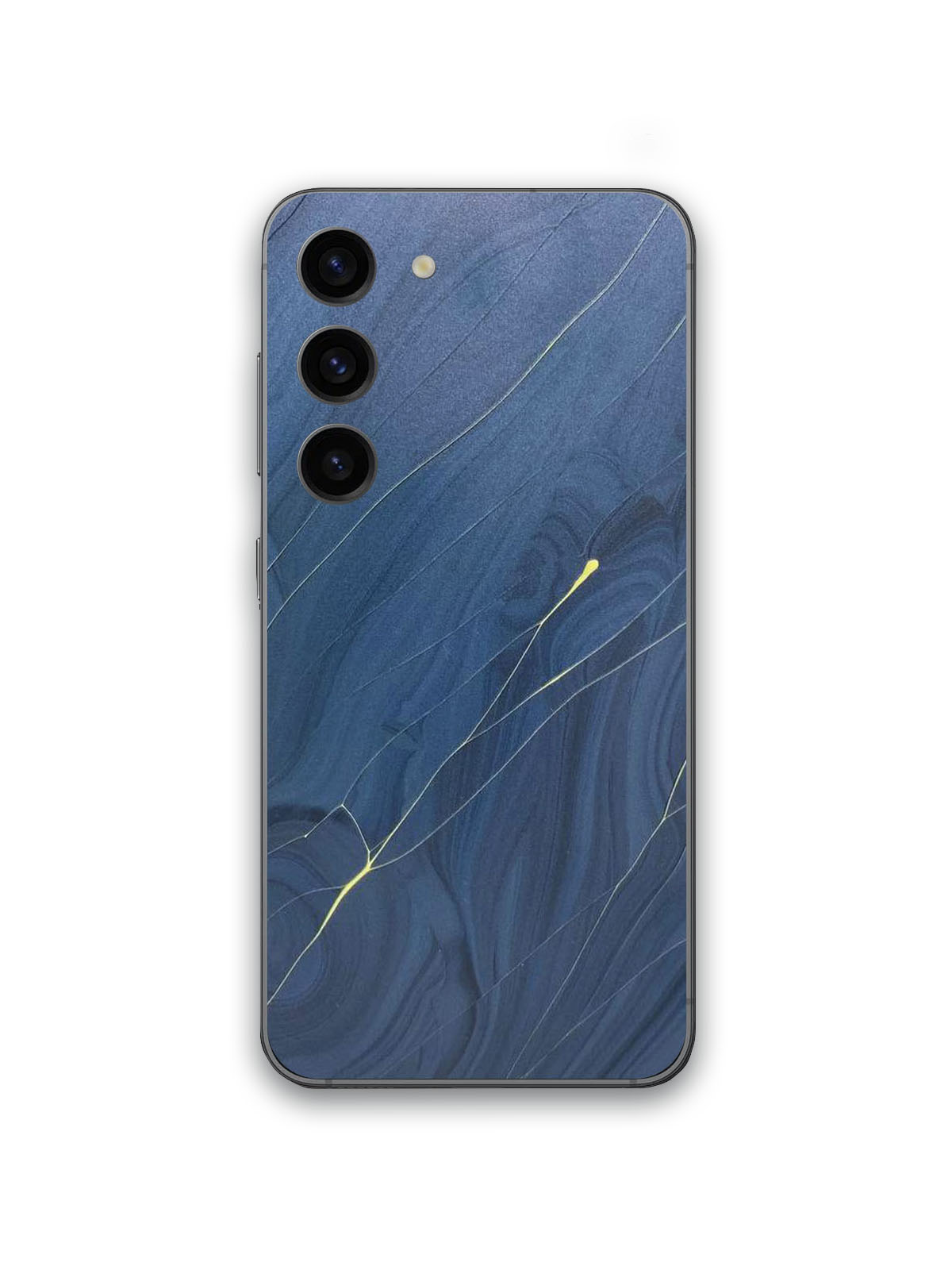 Гидрогелевая пленка для Samsung Galaxy S23, Задняя с рисунком Синий Малахит, GF10059