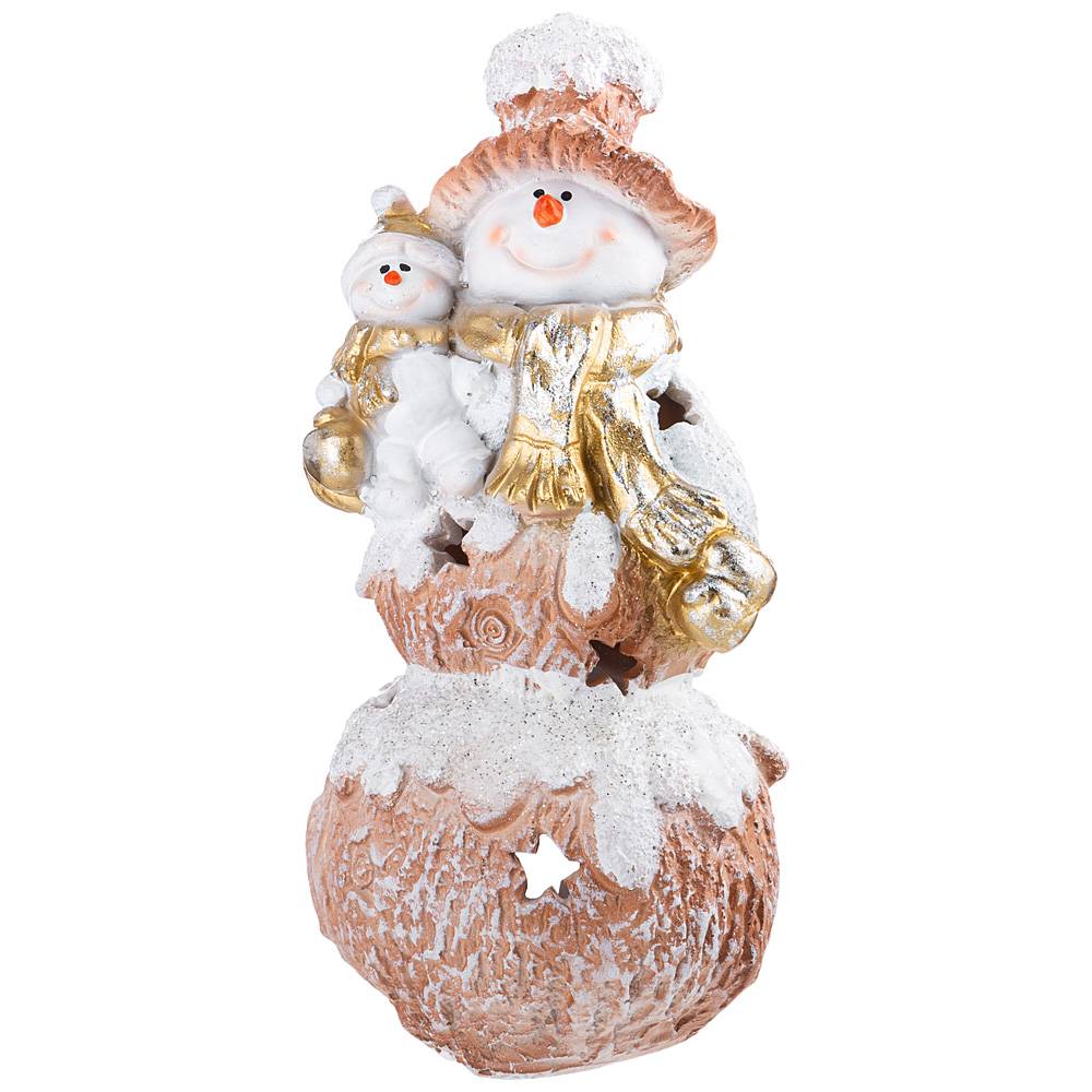 

Набор из 2 штук Фигурка Lefard Снеговички с подсветкой 13х24см полистоун 169-203_, Разноцветный