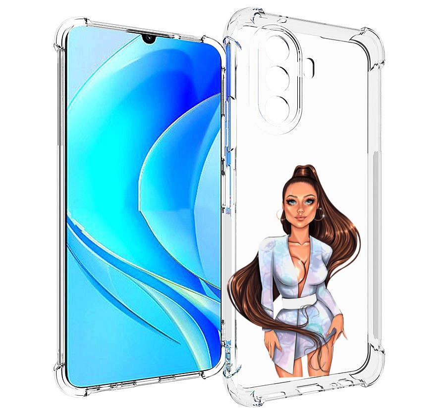 Чехол MyPads девушка-с-очень-длинными-волосами женский для Huawei Nova Y70