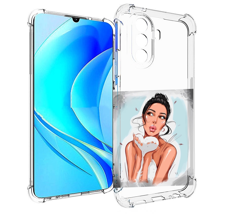 

Чехол MyPads девушка-с-пеной женский для Huawei Nova Y70 / Nova Y70 Plus (MGA-LX9N), Прозрачный, Tocco