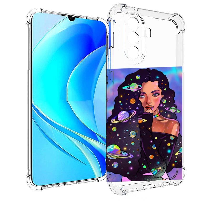 

Чехол MyPads девушка-с-планетами-в-волосах женский для Huawei Nova Y70 / Nova Y70 Plus, Прозрачный, Tocco