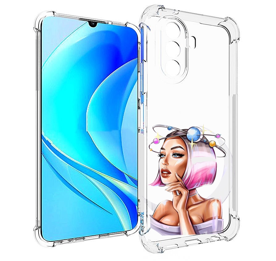 

Чехол MyPads девушка-с-планетами-на-голове женский для Huawei Nova Y70 / Nova Y70 Plus, Прозрачный, Tocco