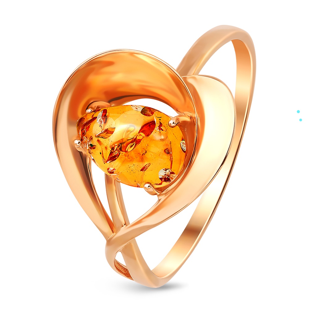 

Кольцо из красного золота с янтарем р. , 585Gold 201012145, 201012145