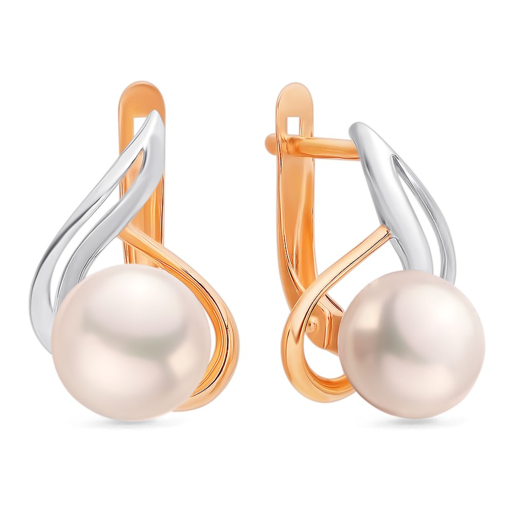 

Серьги из красного золота с жемчугом 585Gold 202006626, 202006626