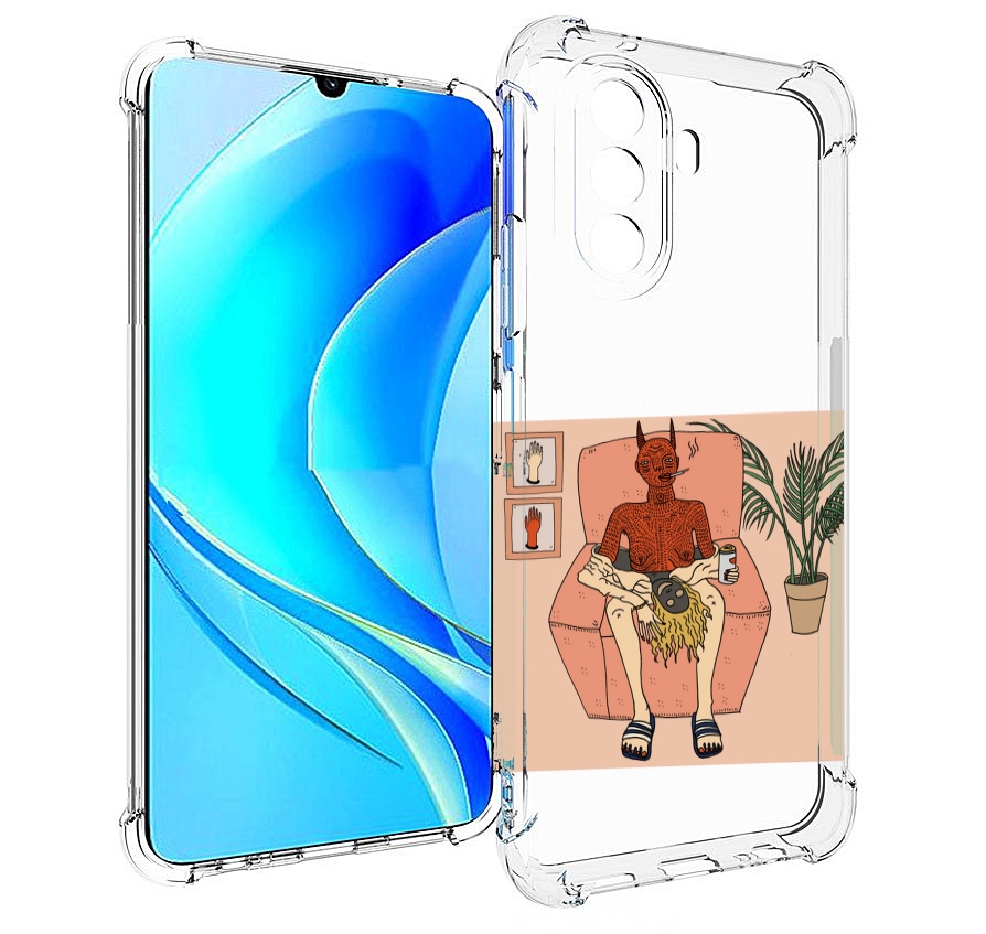 

Чехол MyPads девушка-сняла-кожу для Huawei Nova Y70 / Nova Y70 Plus (MGA-LX9N), Прозрачный, Tocco
