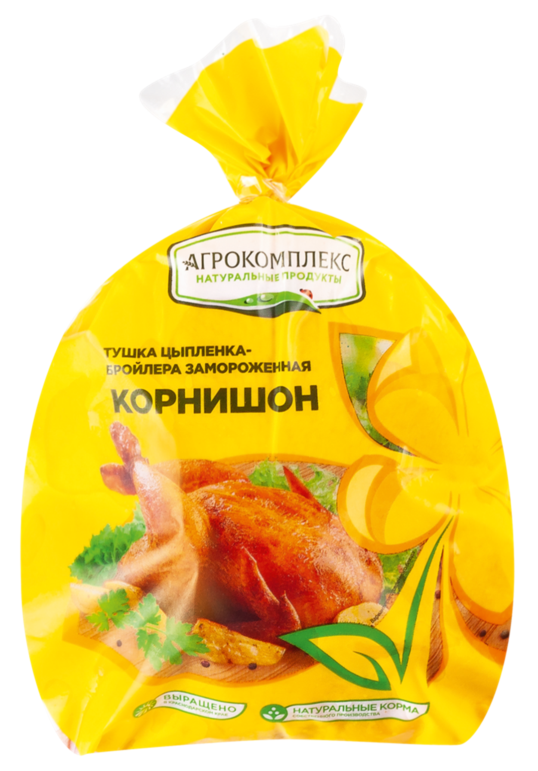 

Тушка цыпленка бройлера Агрокомплекс Корнн замороженная пакет весовая Россия