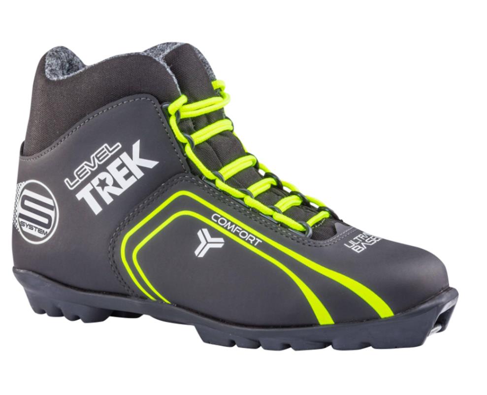 

Ботинки лыжные SNS TREK Level1 черные/логотип лайм неон RU47 EU48 CM31, Level1