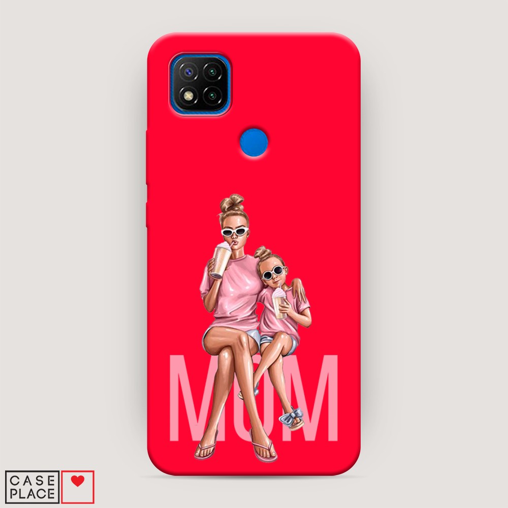 фото Матовый силиконовый чехол "lovely mom" на xiaomi redmi 9c awog