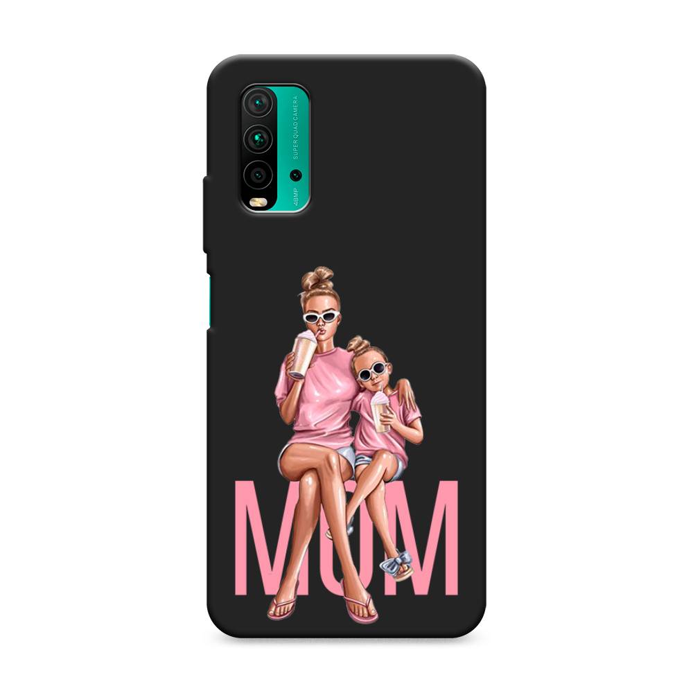 фото Матовый силиконовый чехол "lovely mom" на xiaomi redmi 9t awog