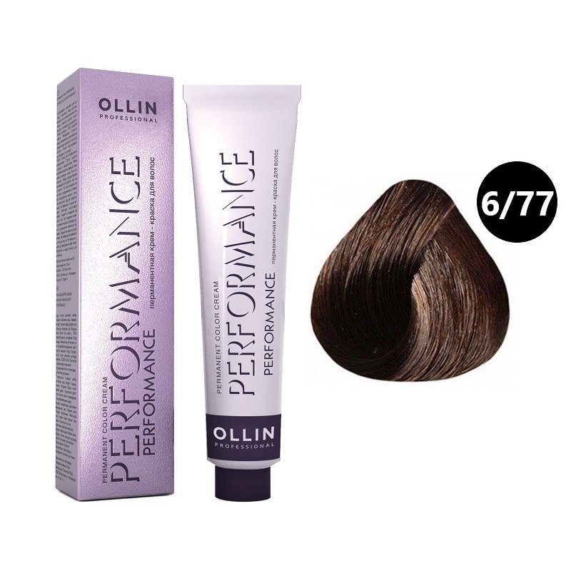 

Краска для волос Ollin Professional 6/77 темно-русый интенсивно-коричневый, 60 мл
