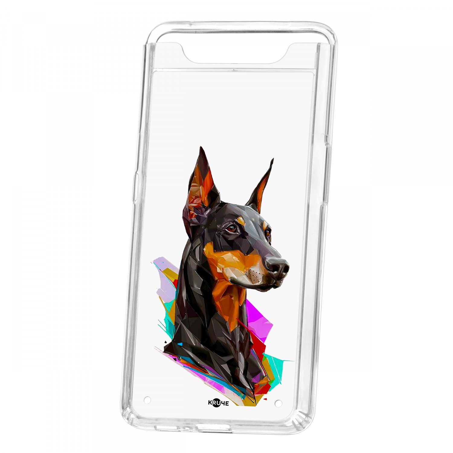 фото Чехол samsung galaxy a80 kruche print доберман кruче