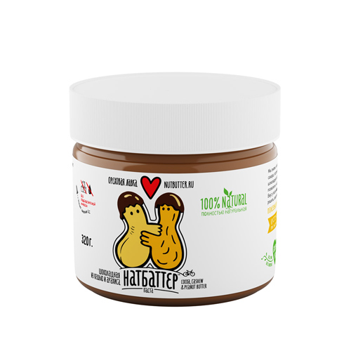 

Шоколадная паста из жареного кешью и арахиса Nutbutter 320 г