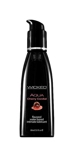 фото Лубрикант wicked aqua cherry cordial с ароматом вишневого ликера 60 мл.