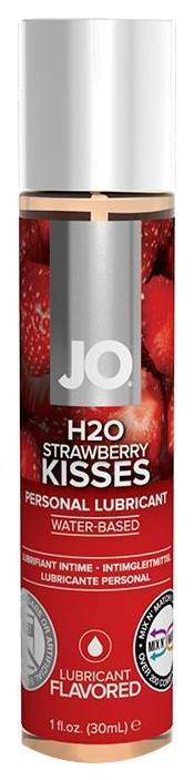 Купить Смазка с ароматом клубники JO Flavored Strawberry Kiss 30 мл., System JO