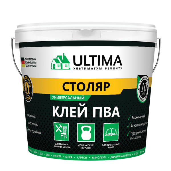 Клей ULTIMA ПВА СТОЛЯР, ведро 2,3кг, ULTSTL23 клей ultima столяр пва 250 г