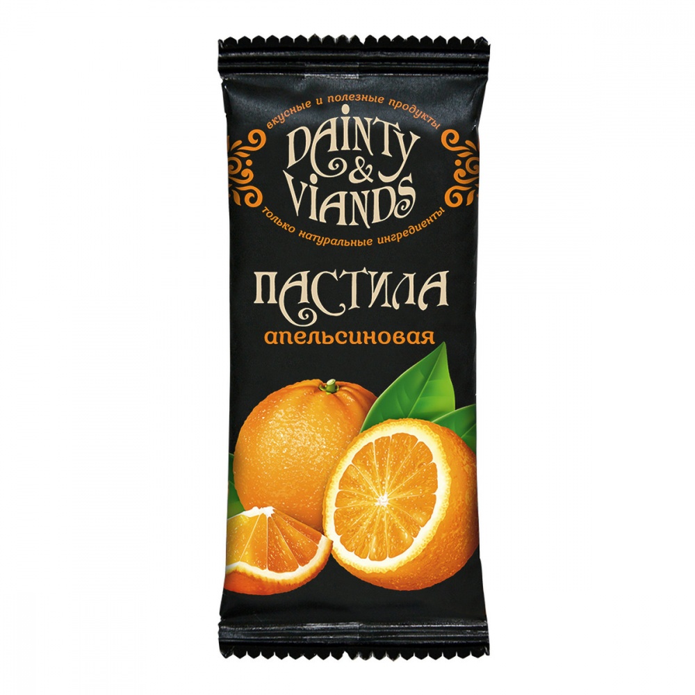 фото Батончик dainty & viands "пастила апельсиновая", 40 гр