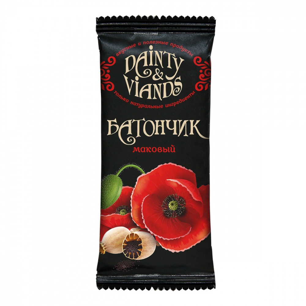 

Батончик Dainty & Viands "Маковый", 40 гр