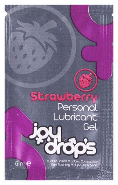 

Пробник смазки на водной основе с ароматом клубники JoyDrops Strawberry 5 мл., Strawberry