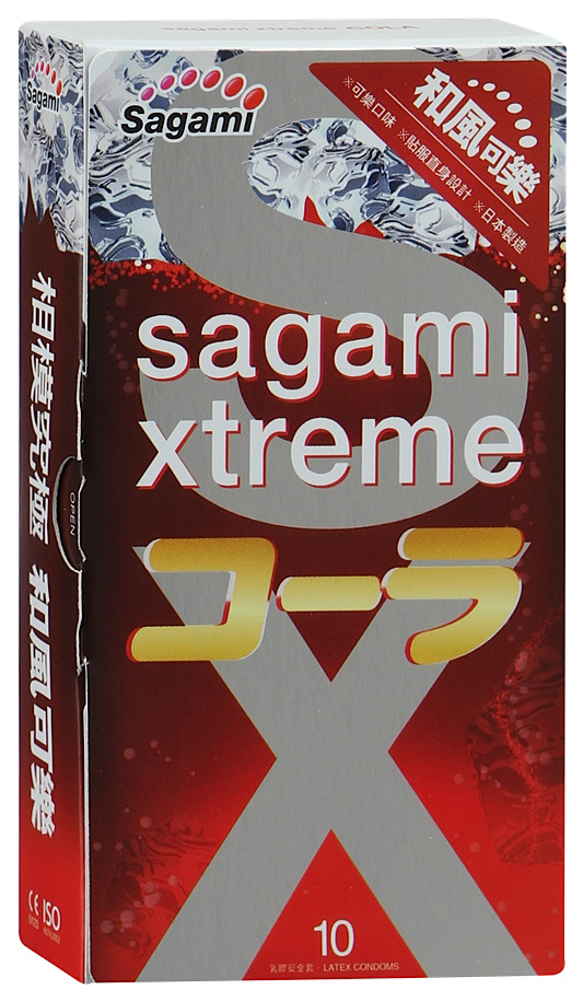 Презервативы Sagami Xtreme Cola супертонкие ароматизированные 10 шт.