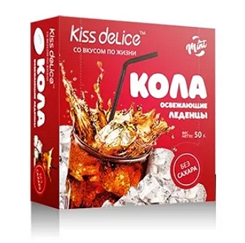 

Освежающие леденцы Kiss Delice Кока Кола 50гр