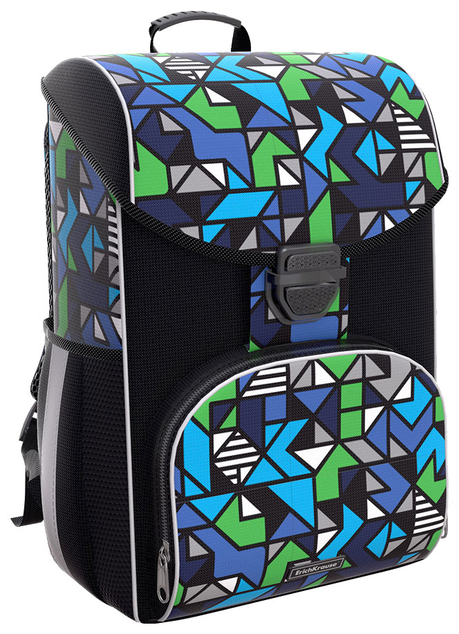 

Ранец детский ErichKrause ErgoLine 15L Geometry, Черный