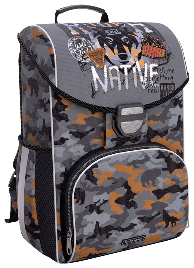 

Ранец детский ErichKrause ErgoLine 15L Rough Native, Серый