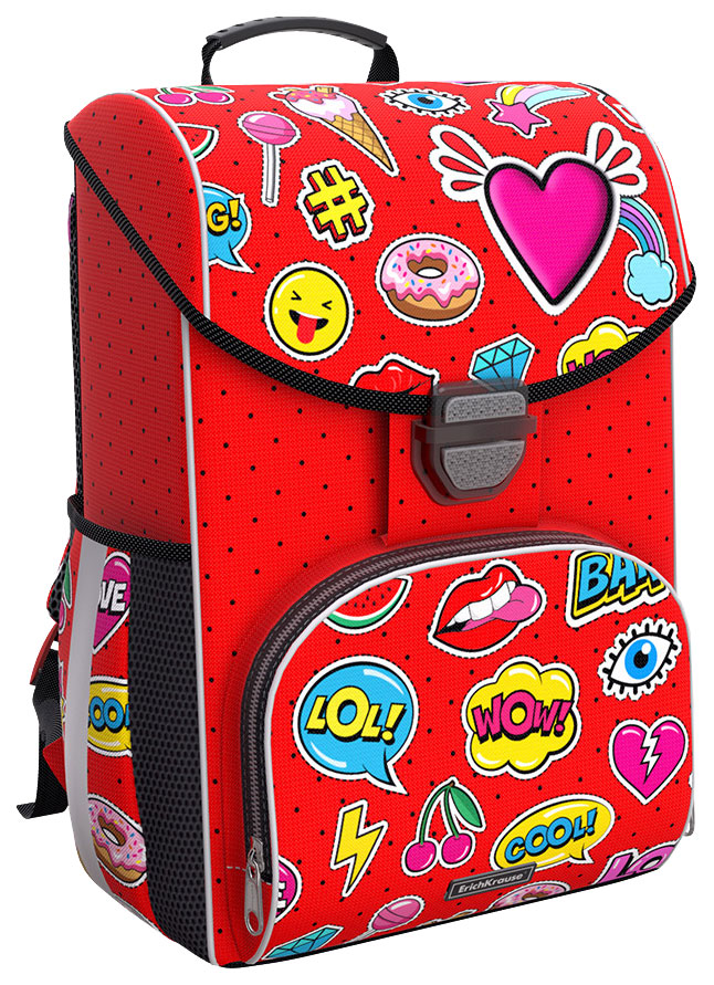 

Ранец детский ErichKrause ErgoLine 15L Sweet Love, Красный