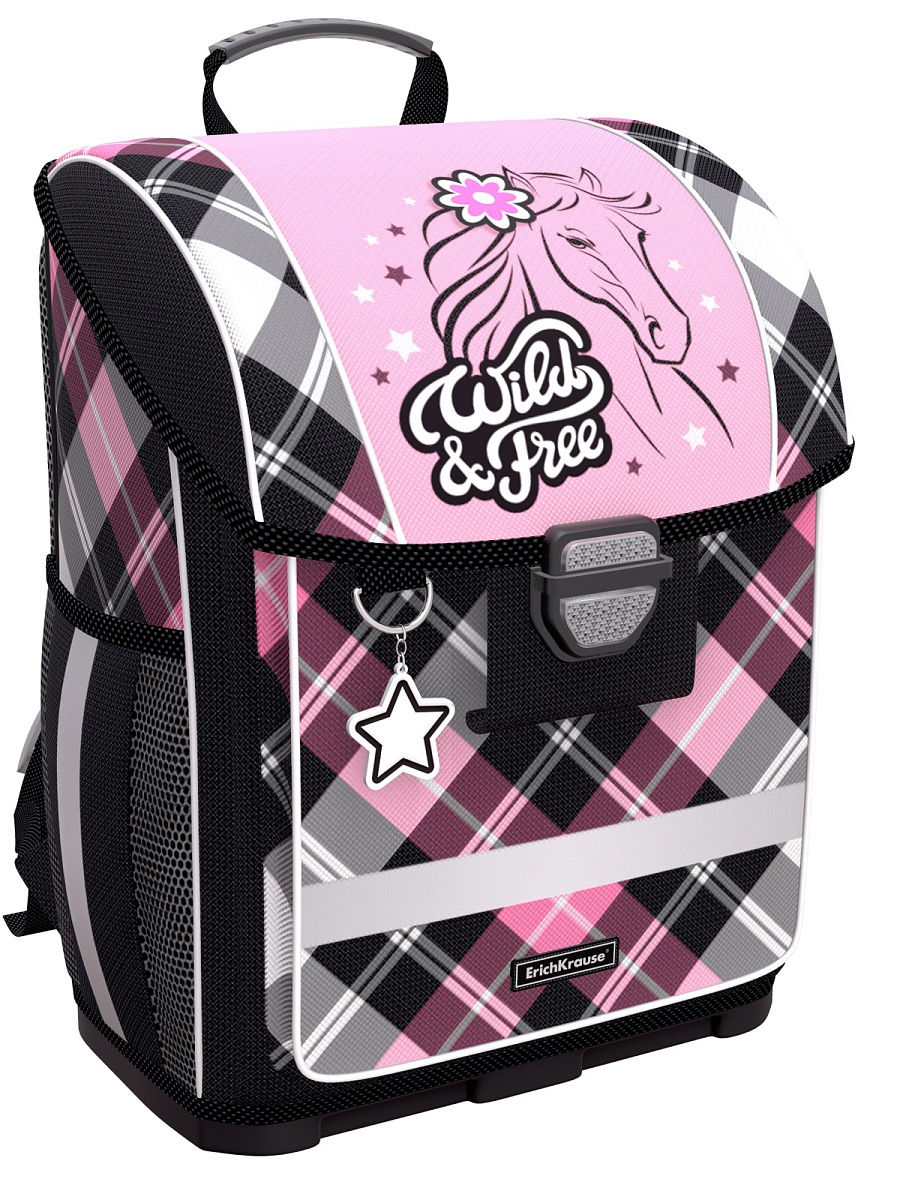 

Ранец детский ErichKrause ErgoLine 16L Flower Horse, Серый