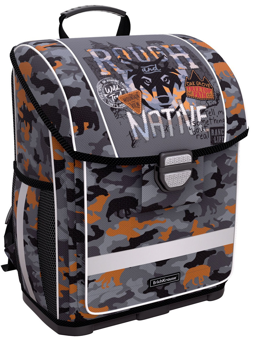 

Ранец детский ErichKrause ErgoLine 16L Rough Native, Серый