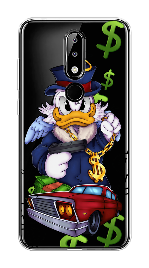 

Чехол на Nokia 5.1 Plus (X5) "Scrooge McDuck with a Gold Chain", Красный;синий;белый, 121950-6