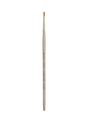 Кисть с серебристой ручкой №6/Professional Filbert Brush 6 (Цв: n/a)/Kryolan/3706 фигура кот мордой вверх 17см