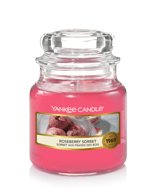 фото Свеча ароматическая yankee candle roseberry sorbet/ земляничный сорбет 25-40 ч