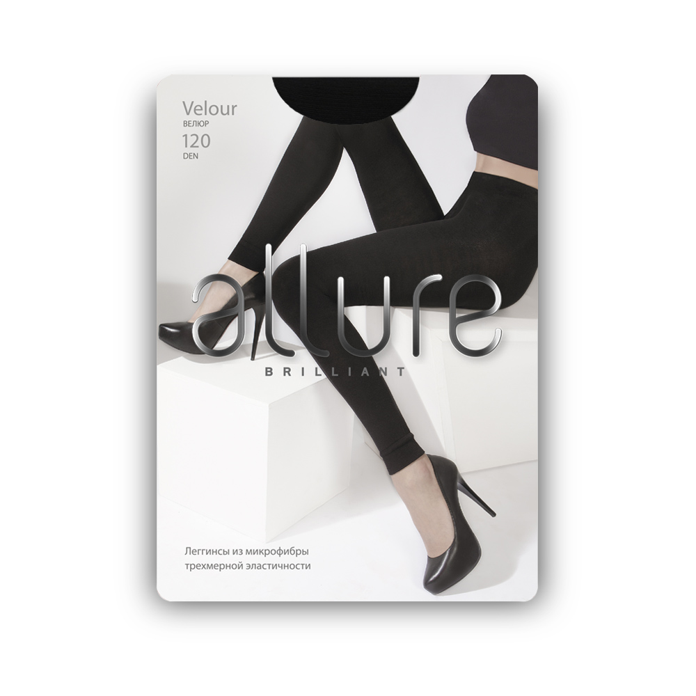 

Леггинсы женские ALLURE ALL VELOUR 120 черные 3, ALL VELOUR 120