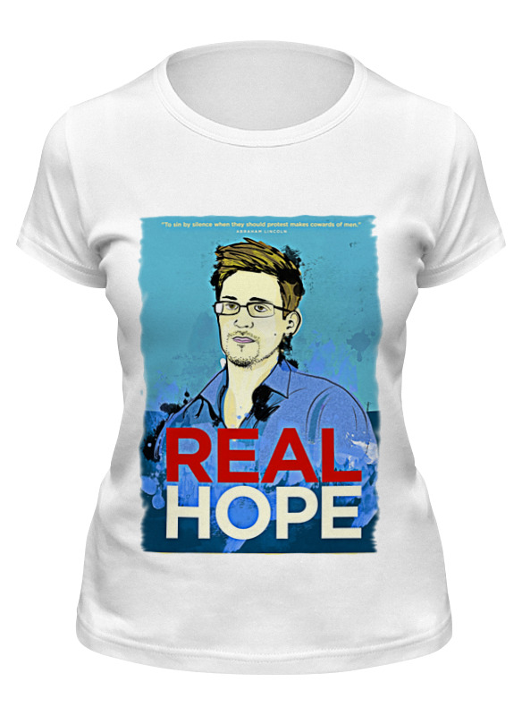 

Футболка женская Printio Edward snowden белая S, Белый, Edward snowden