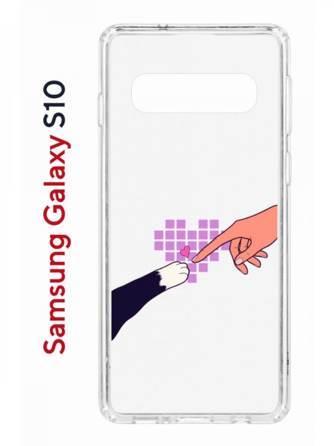 

Чехол на Samsung S10 Kruche Print Котолюбовь,противоударный бампер,с защитой камеры, Прозрачный;черный;фиолетовый;розовый, Самсунг Галакси С10