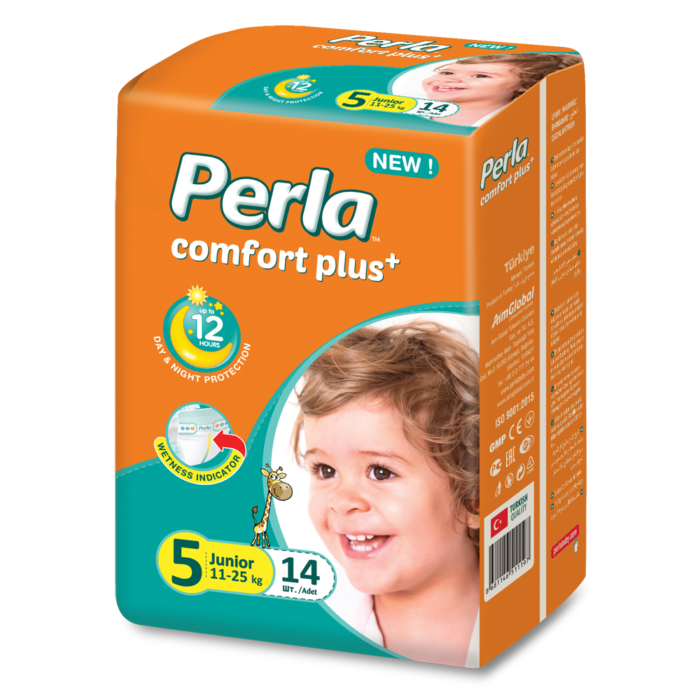 Подгузники PERLA CP ECO BABY JUNIOR 14 шт 11-25 кг