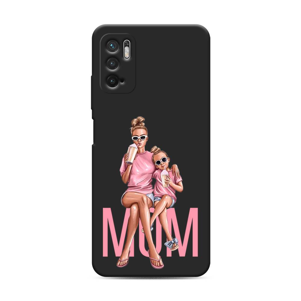 фото Матовый силиконовый чехол "lovely mom" на xiaomi redmi note 10 5g awog