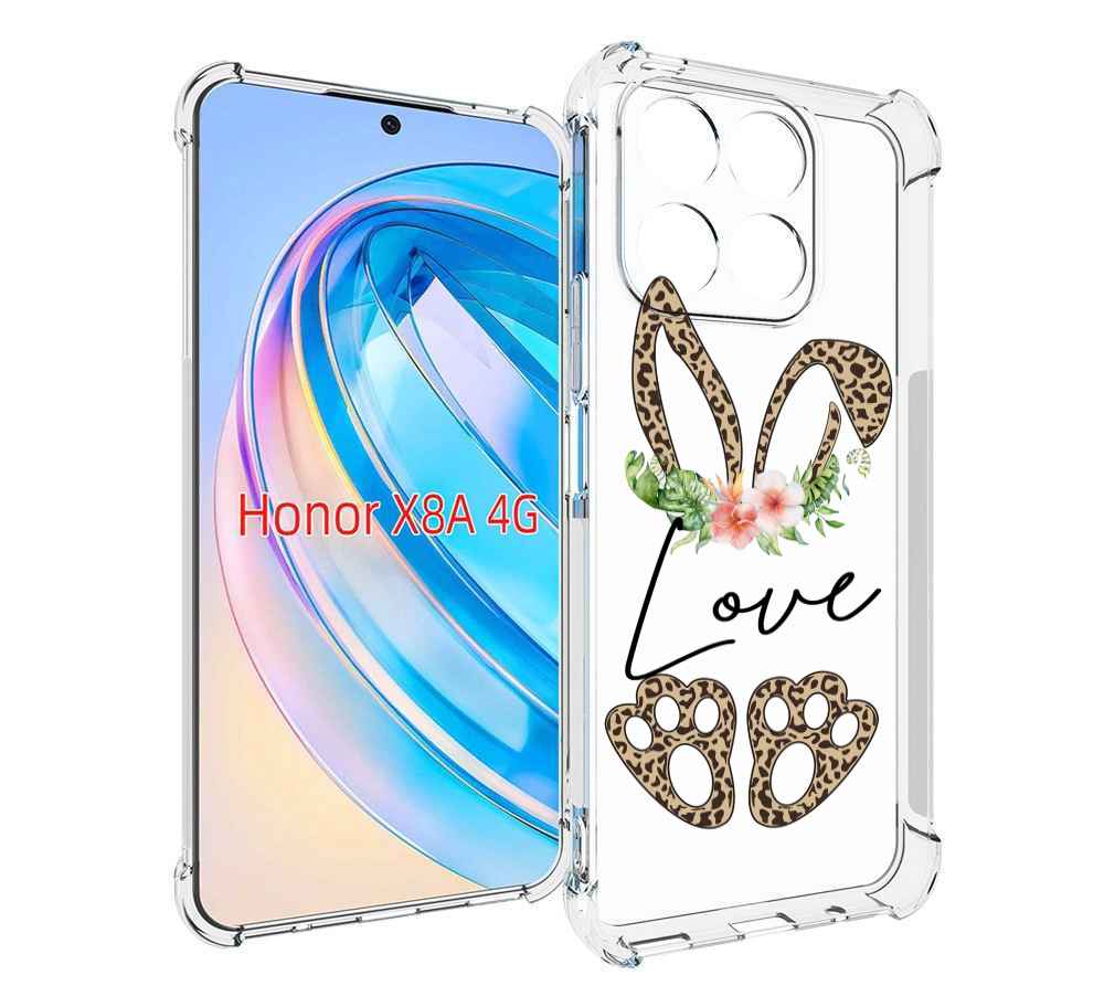 

Чехол MyPads золотые-лапки-и-ушки для Honor X8a, Tocco
