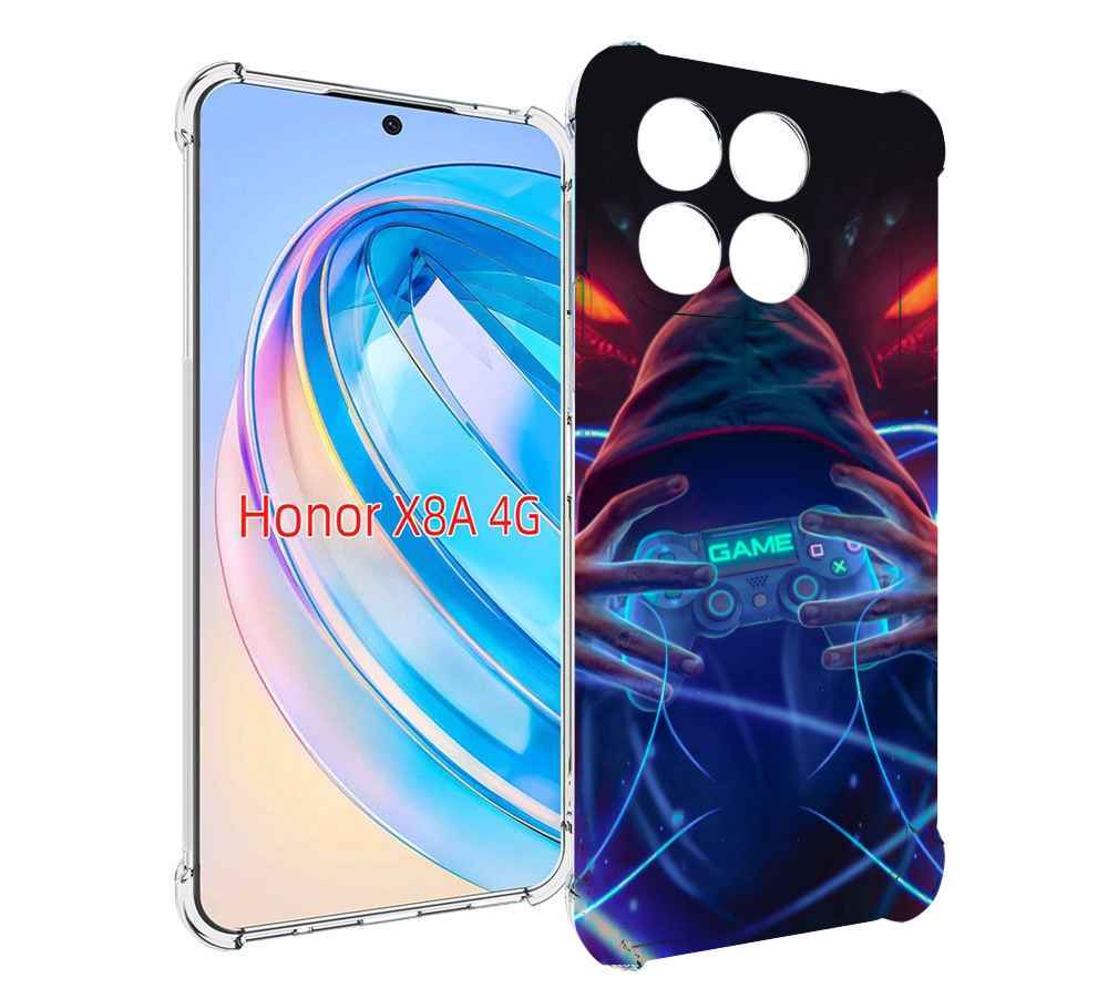 

Чехол MyPads игра джойстик неоновый фон для Honor X8a, Tocco