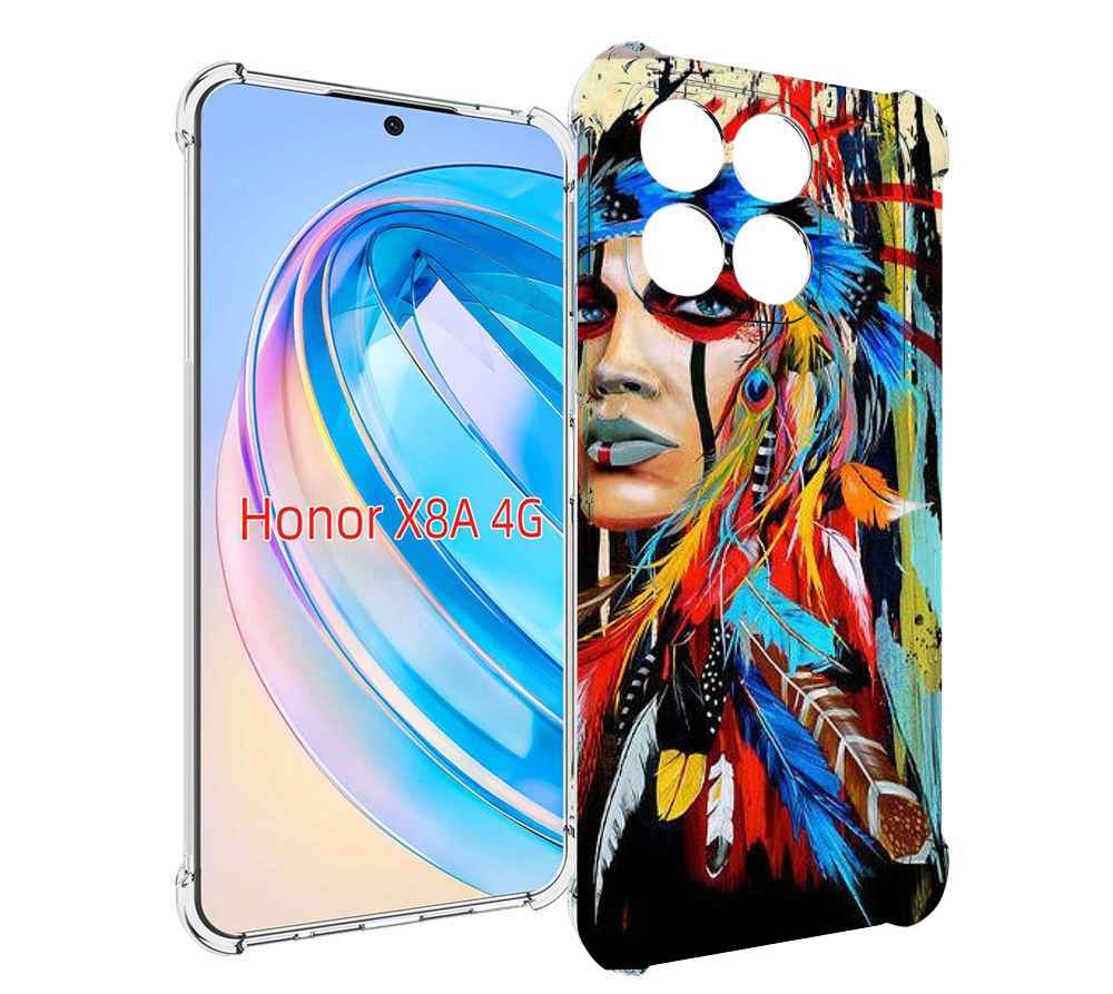 

Чехол MyPads индеец расписной для Honor X8a, Tocco