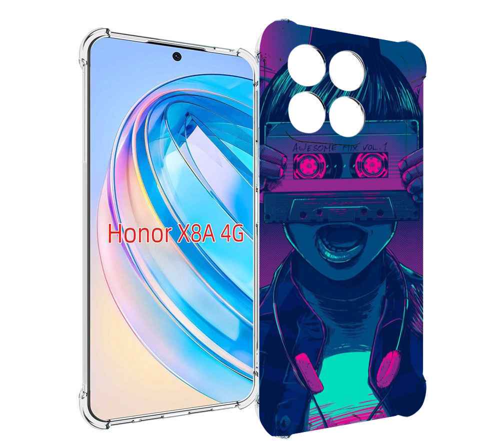 

Чехол MyPads киберпанк с кассетой для Honor X8a, Tocco