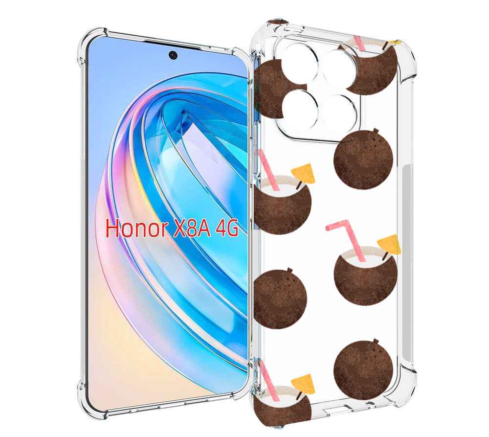 

Чехол MyPads кокосики для Honor X8a, Tocco