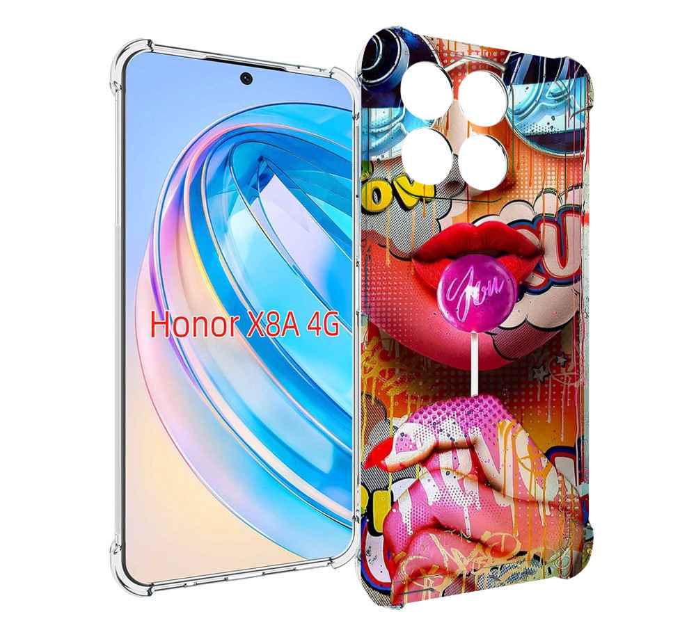 

Чехол MyPads комикс-девушка женский для Honor X8a, Tocco