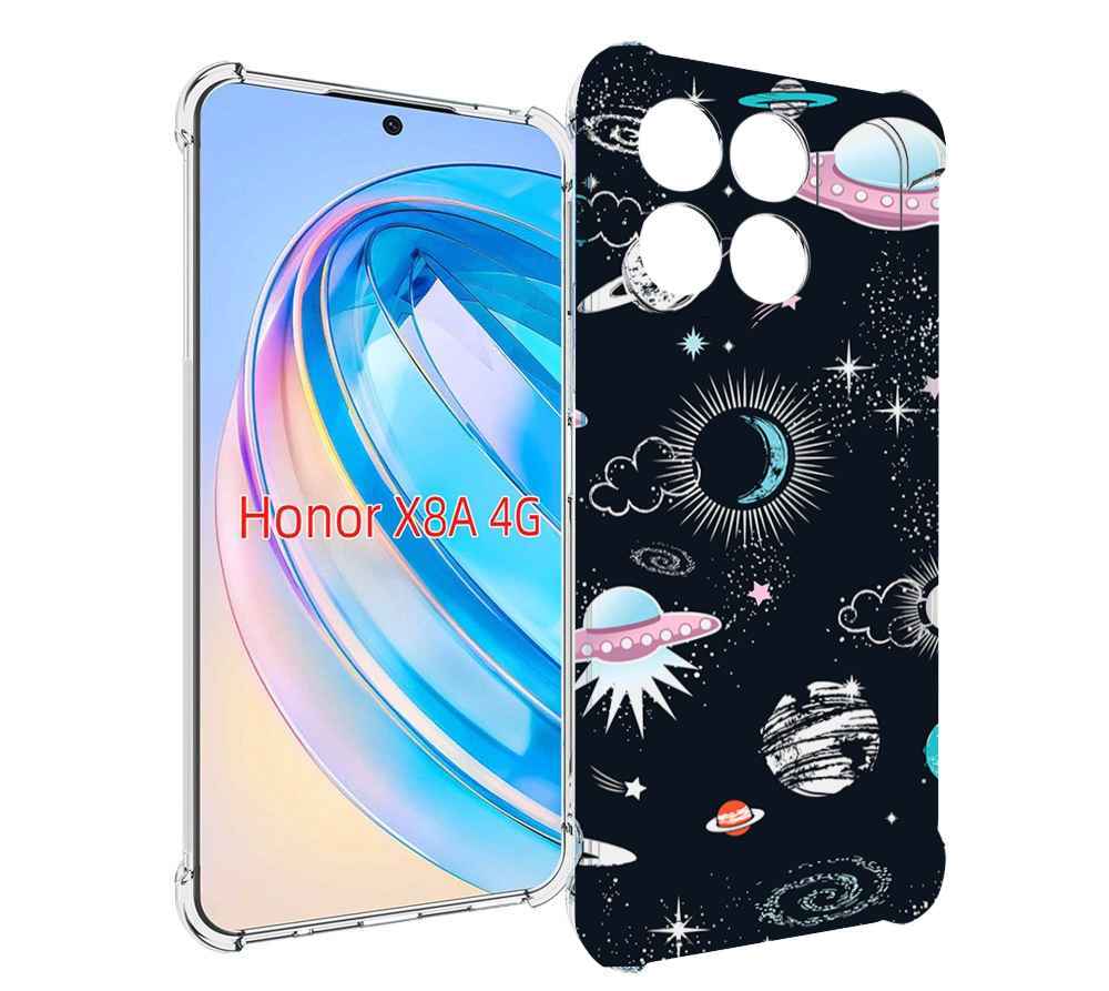 

Чехол MyPads космос-мини-картинки для Honor X8a, Tocco